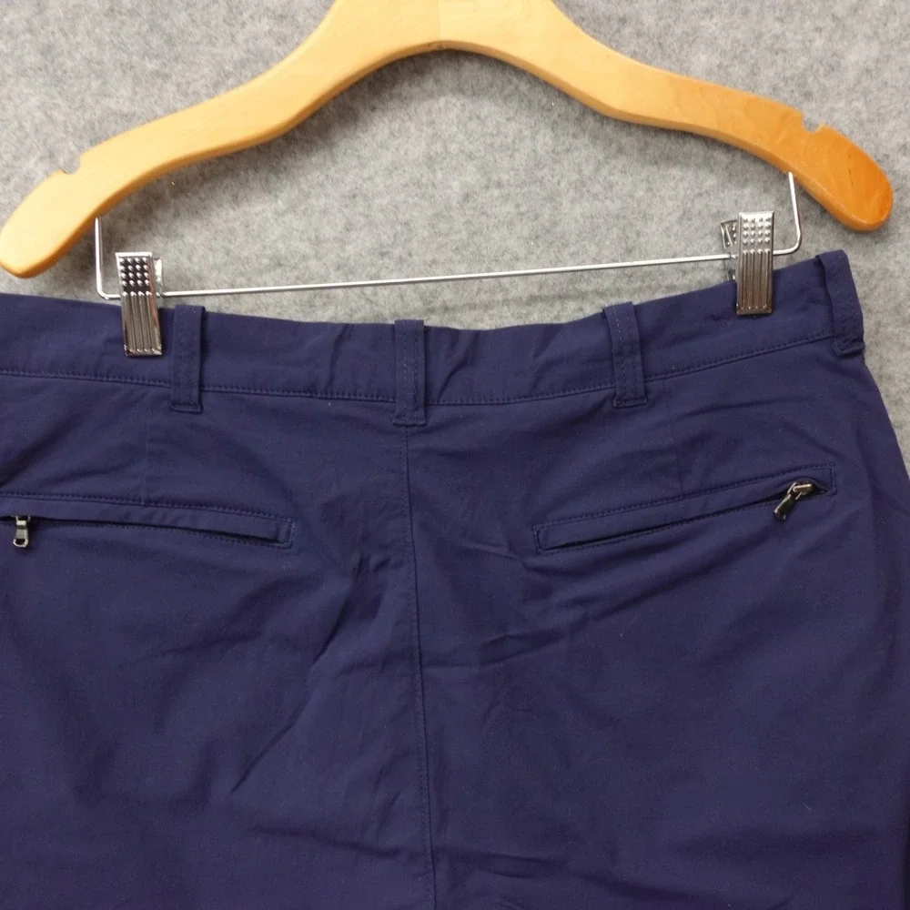 J CREW STRETCH Chino Shorts Mens 33 Navy Blue Golf Performance Tech Utility 34x9